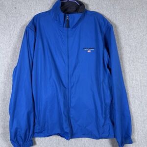Vintage Polo Sport Windbreaker Jacket Mens XL Blue Full Zip Embroidered 90s Y2K